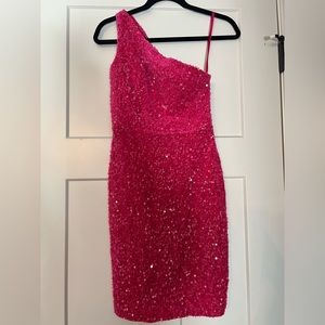 Hot Pink Sequins Prom/Homecoming Dress